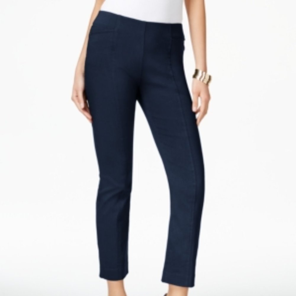~Deep Twilight Petite Cropped Straight Leg Pants~